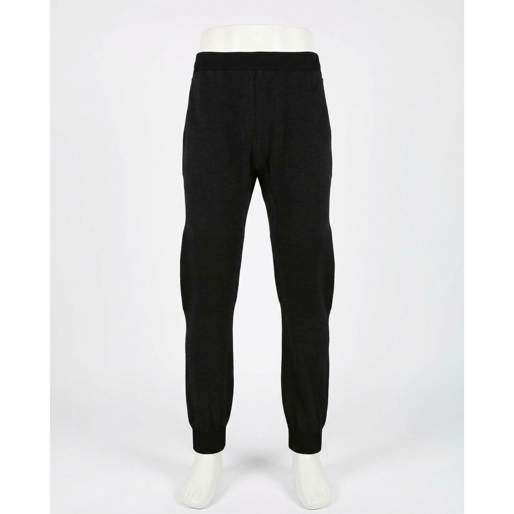 NEW BOTTEGA VENETA men's knit jogger pants in charcoal black